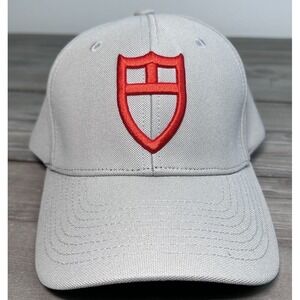 TUDOR Watches Gray Hat Cap Red Embroidered Shield Logo Adjustable Strapback